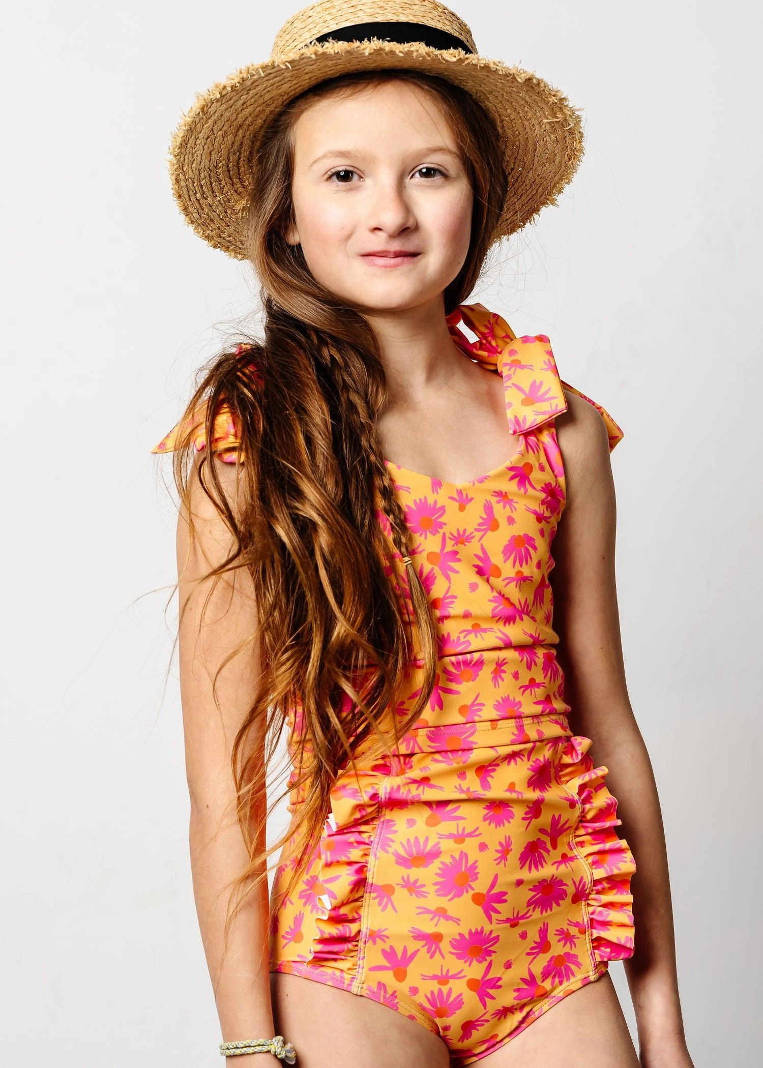 Playful Daisies | Youth Down in Front Ruffle Bottoms