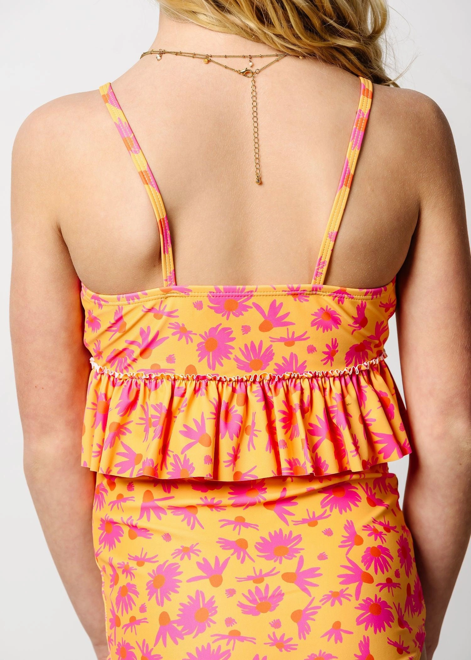 Playful Daisies | Youth Peplum Top