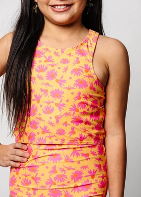 Playful Daisies | Youth Racer Back Top