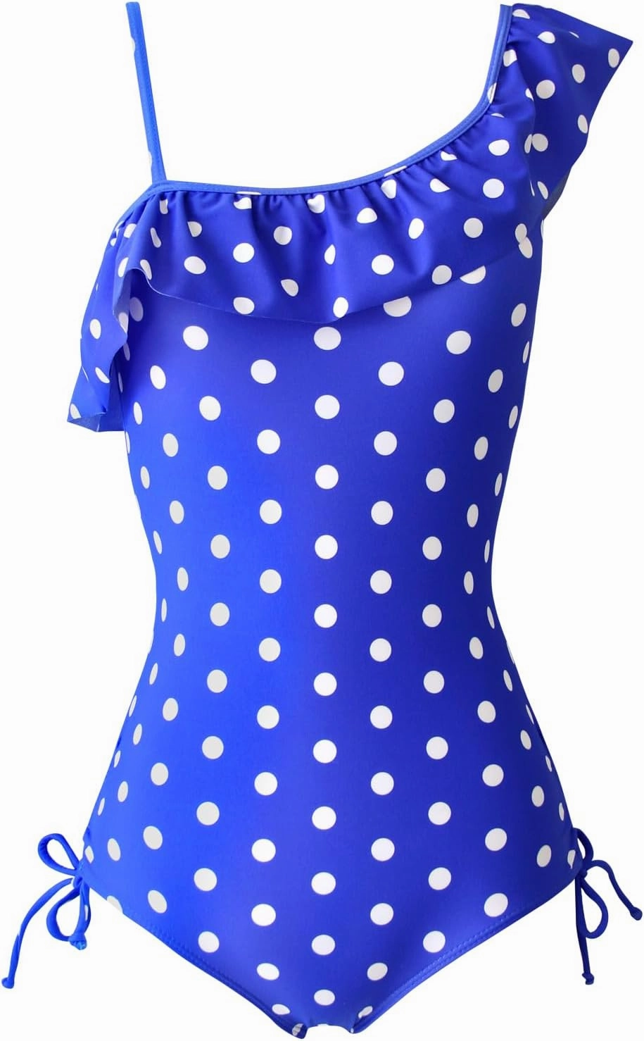 Polka Dot Girls Kids Bathing Suits Adjustable Swimsuits (FBA)