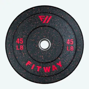 Popular Choice Fitway Hi-Temp Bumper Plate - 45lb Moving Fast, Weight Bars, Strength Bands, Skipping Ropes