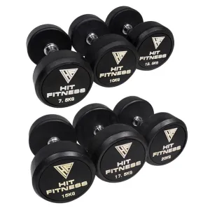 Popular Choice Hit Fitness Round Dumbbells - from 7.5kg to 20kg | Bundle Back in Stock, Agility ladder, Bikes,Treadmills