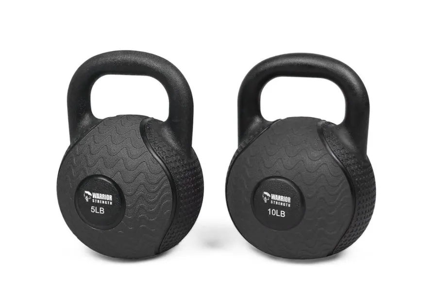 Popular Choice Warrior Rubber Kettlebells w/ Rubber Handle Best-Selling, Front Drive, Fitness,Activity Trackers, Handles
