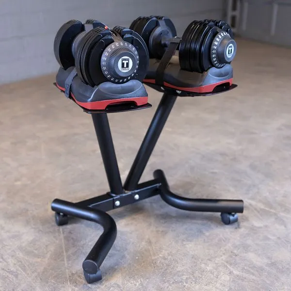 Body-Solid Adjustable Dumbbell Stand (for SDBX) ADST, Folding treadmill