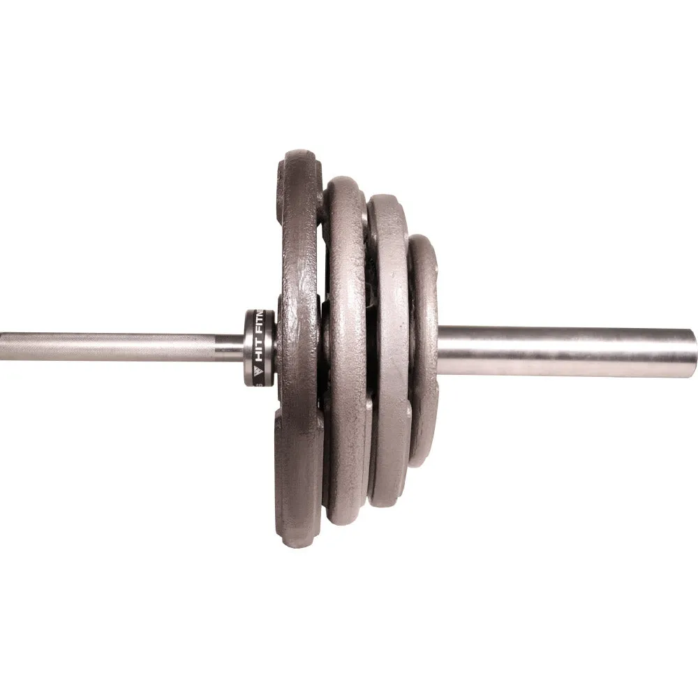 Hit Fitness 100kg Cast Iron Tri-Grip Weight Plate Set, Weighted vest 20lbs