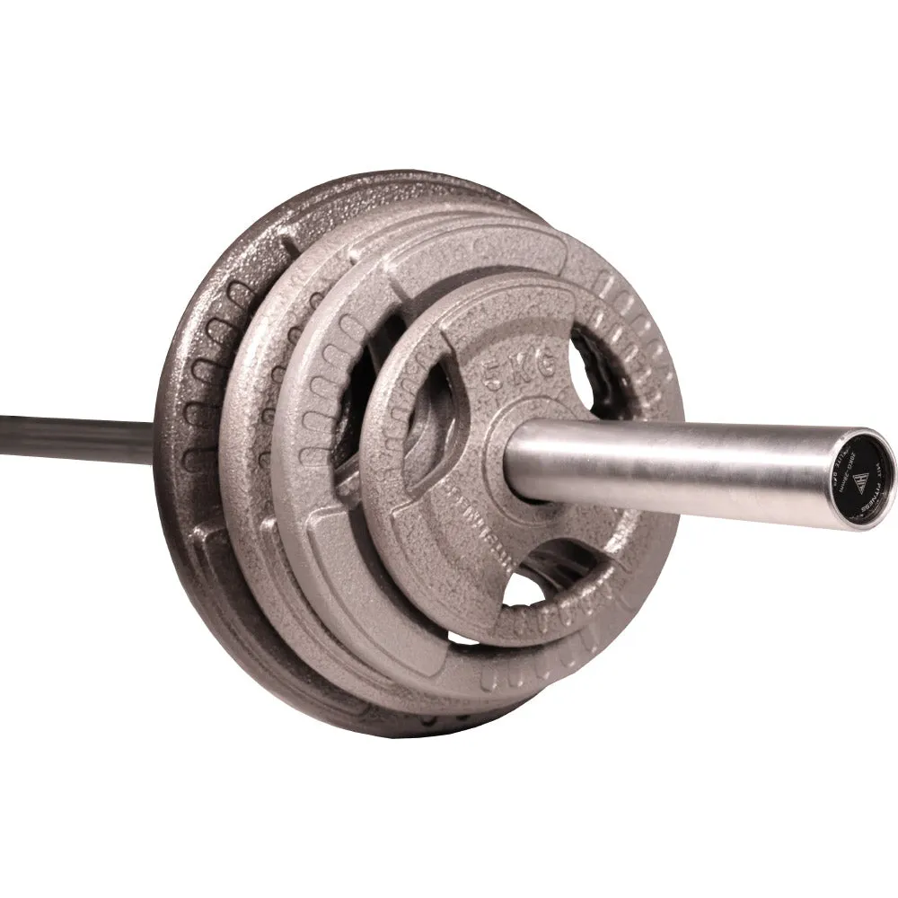 Hit Fitness 100kg Cast Iron Tri-Grip Weight Plate Set, Cross trainer elliptical