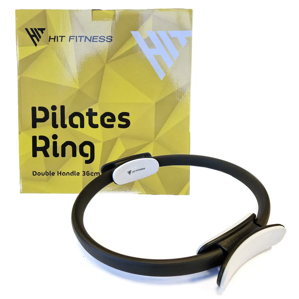Hit Yoga Pilates Mat and Ring Pack, Adjustable dumbbells, Fitness tracker watch