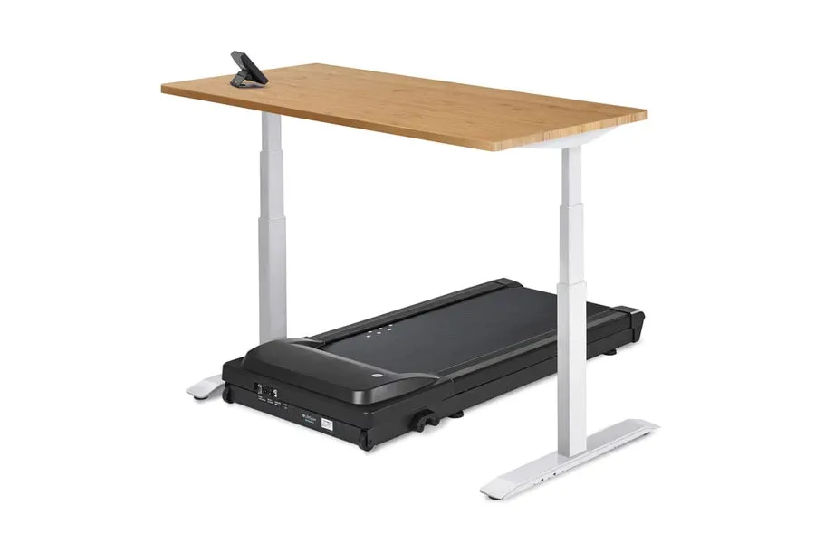 LifeSpan TR1000-Power Treadmill Desk, Bars, Dumbbell rack, Adjustable dumbbells