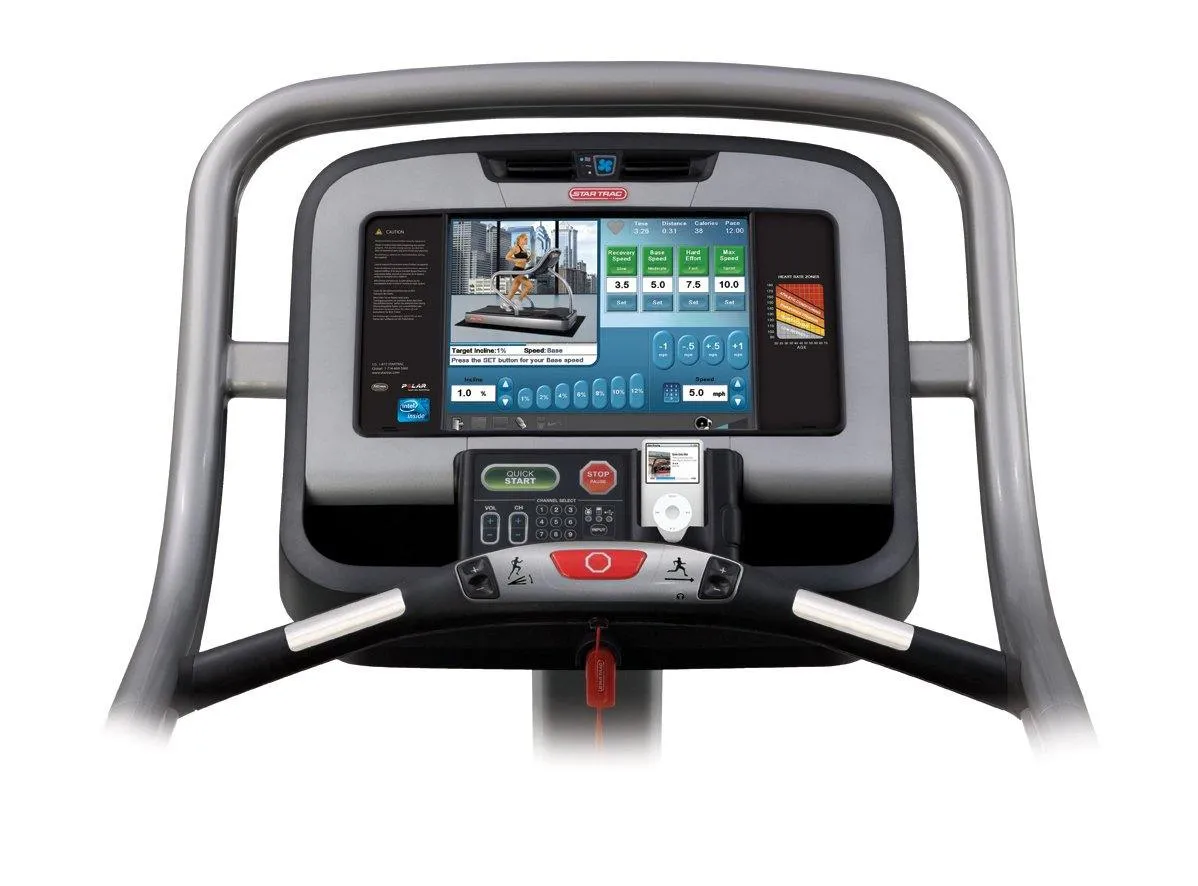Star Trac E-TRxe E Series Treadmill (With Embedded Touchscreen), Rollable Sled Track, Cold therapy wrap, Gym towel microfiber