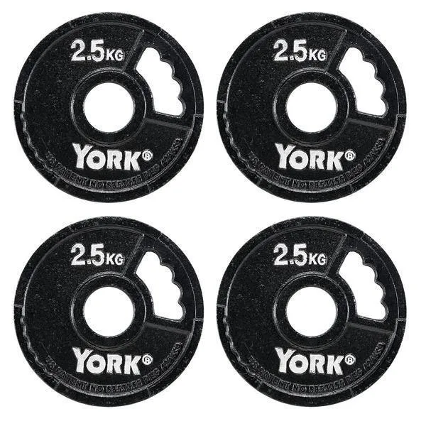 York Barbell G2 Cast Iron Olympic Weight Plates, Yoga strap with buckle