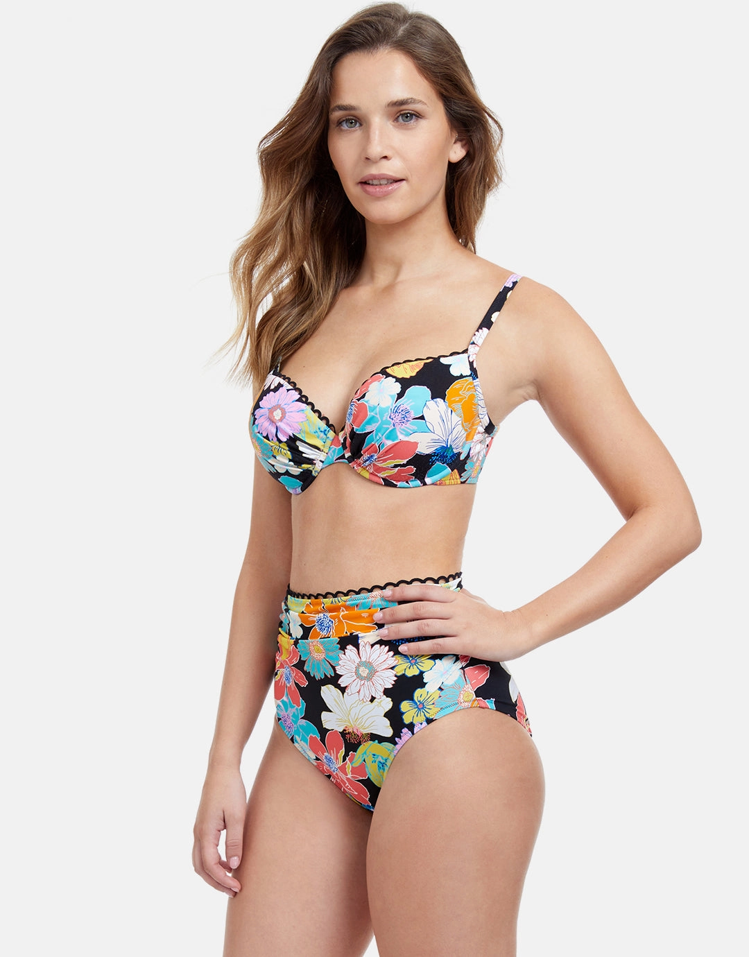 Profile Rising Sun High Waist Bikini Pant - Black