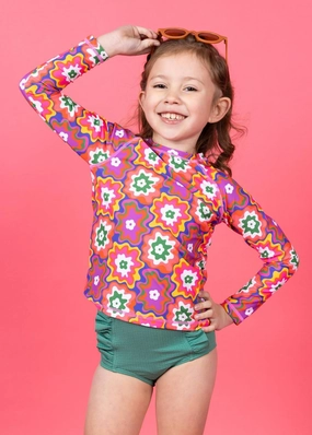 Psychedelic Flower | Mini Rashguard Top (Unisex)
