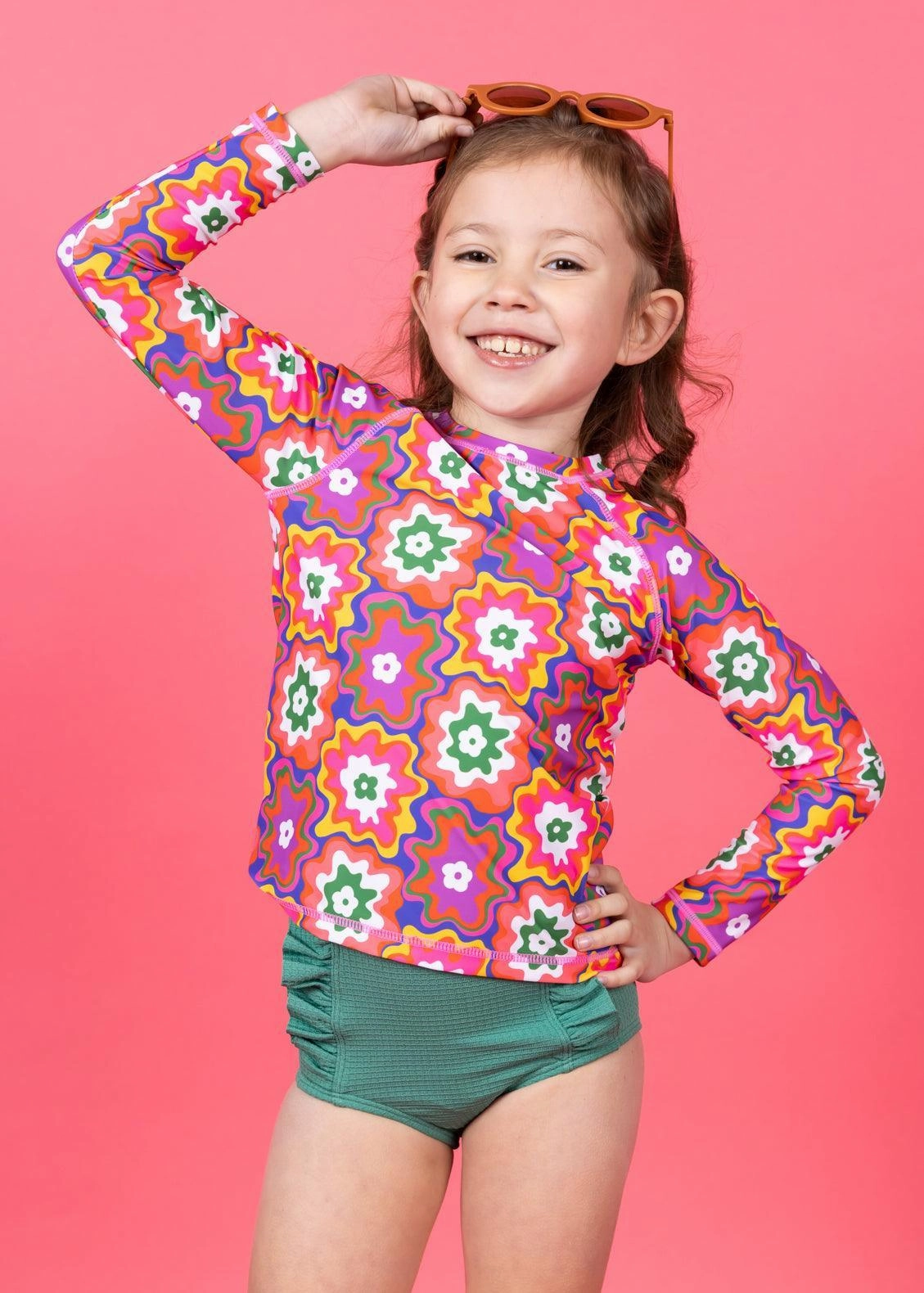 Psychedelic Flower | Mini Rashguard Top (Unisex)
