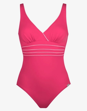 Pure Lines Swimsuit - Pink White