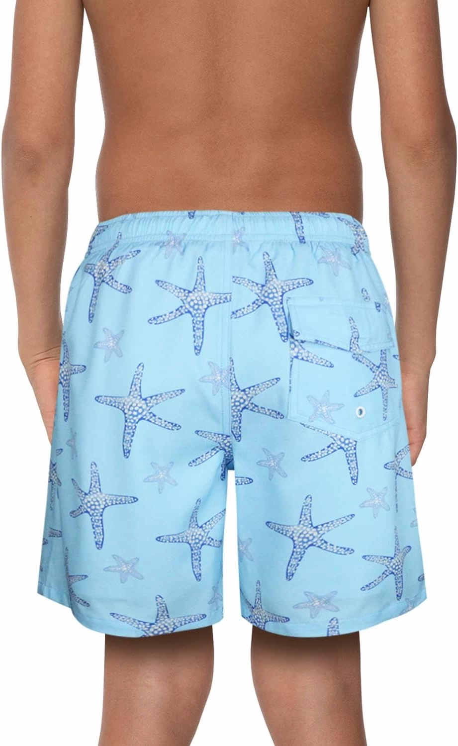 QRANSS Boys Swim Trunks with Compression Liner,No Mesh Anti-Chafing Comfy Swimming Trunks with Boxer Brief Liner,Size 6-20