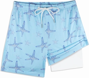 QRANSS Boys Swim Trunks with Compression Liner,No Mesh Anti-Chafing Comfy Swimming Trunks with Boxer Brief Liner,Size 6-20
