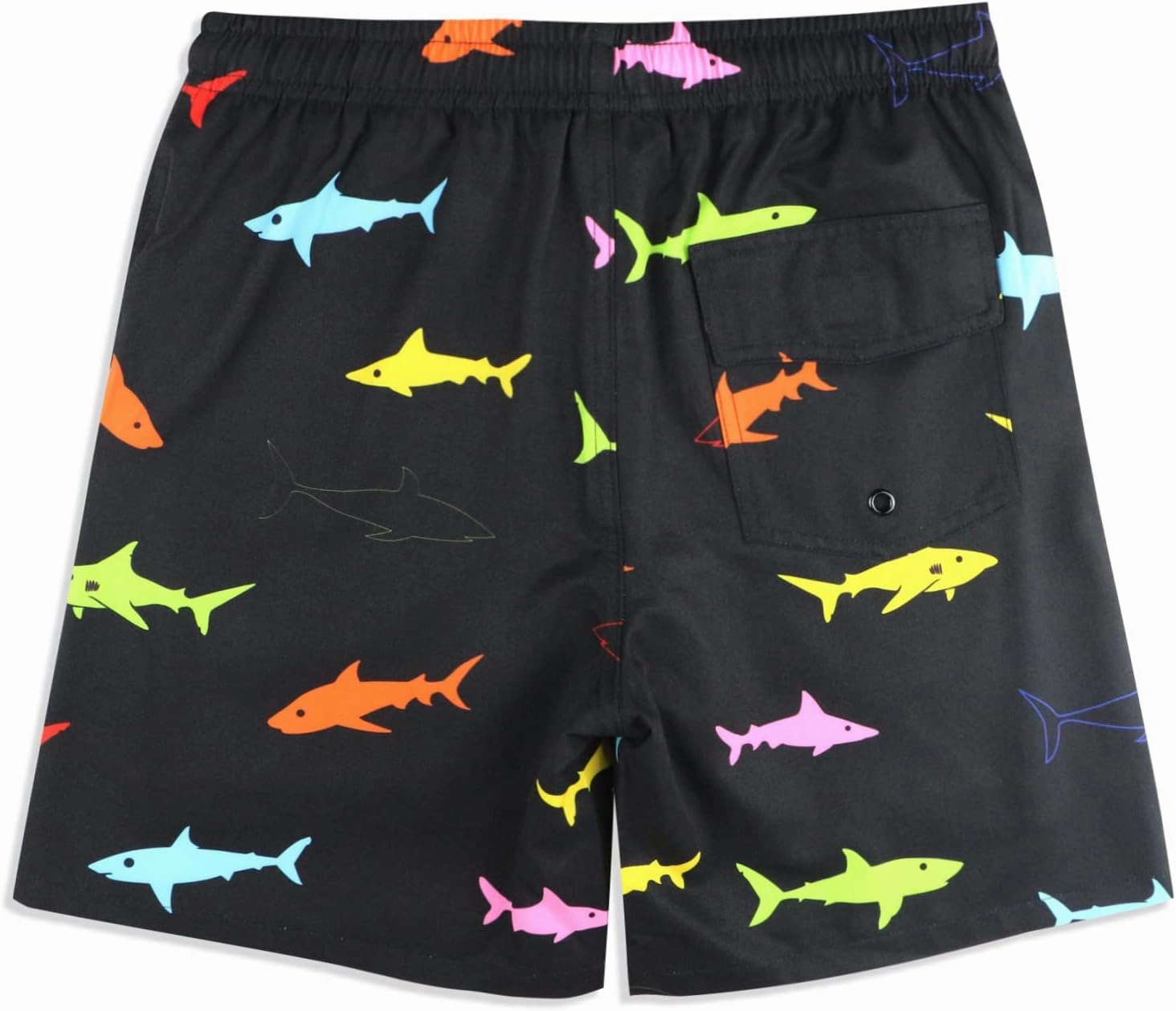 QRANSS Boys Swim Trunks with Compression Liner,No Mesh Anti-Chafing Comfy Swimming Trunks with Boxer Brief Liner,Size 6-20