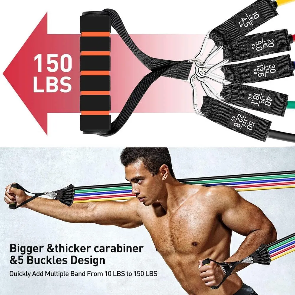 Elastic Resistance Fitness Bands Set, Plates, New Year workout sale