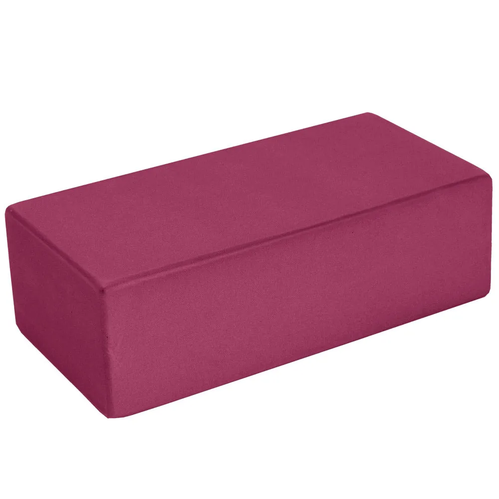 Fitness Mad Hi-Density Yoga Brick  | Burgundy, Pump Sets, Mats, Yoga Props