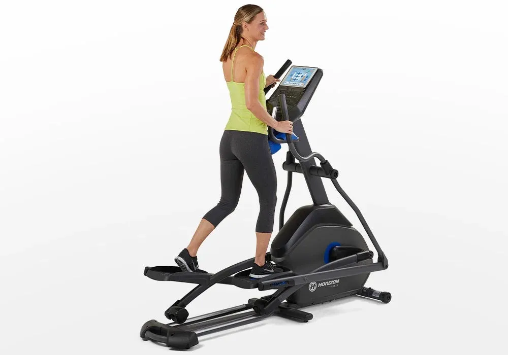 Horizon Fitness 7.0AE Elliptical, Slant board for calves, Doorway chin up bar