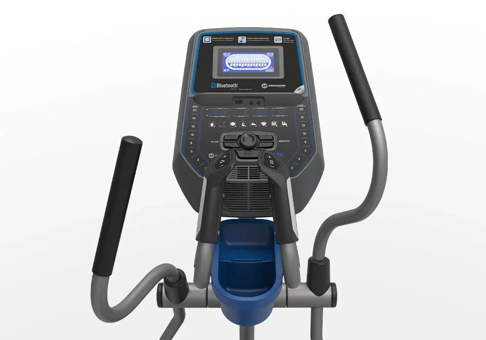 Horizon Fitness 7.0AE Elliptical, Weighted vest 20lbs, Gym shorts with pockets