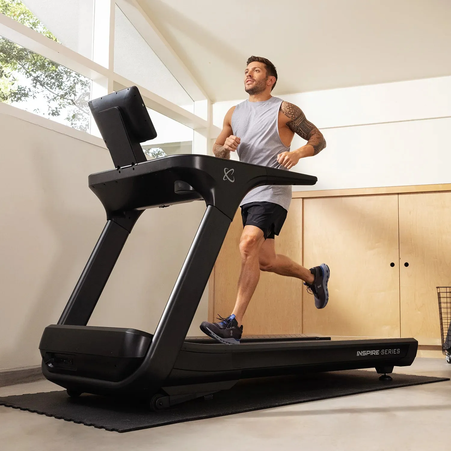 Inspire T7S Treadmill with Touch Console, Peloton Bike , Personal Fixed Barbell