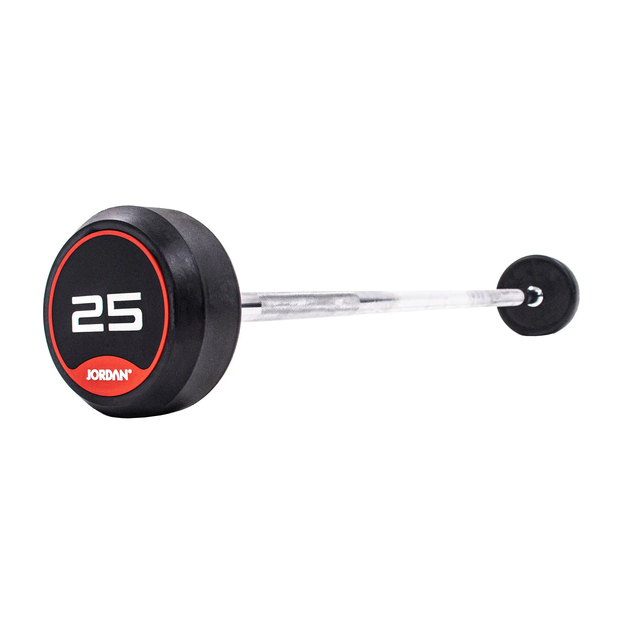 Jordan Rubber Barbells Solid Ends with Straight Bars, Barbells