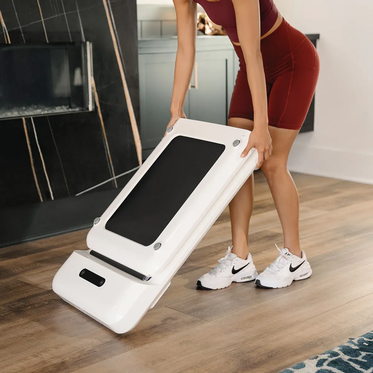 King Smith WalkingPad C2 Mini Foldable Walking Treadmill, Gym lock combination, Spin bike with monitor