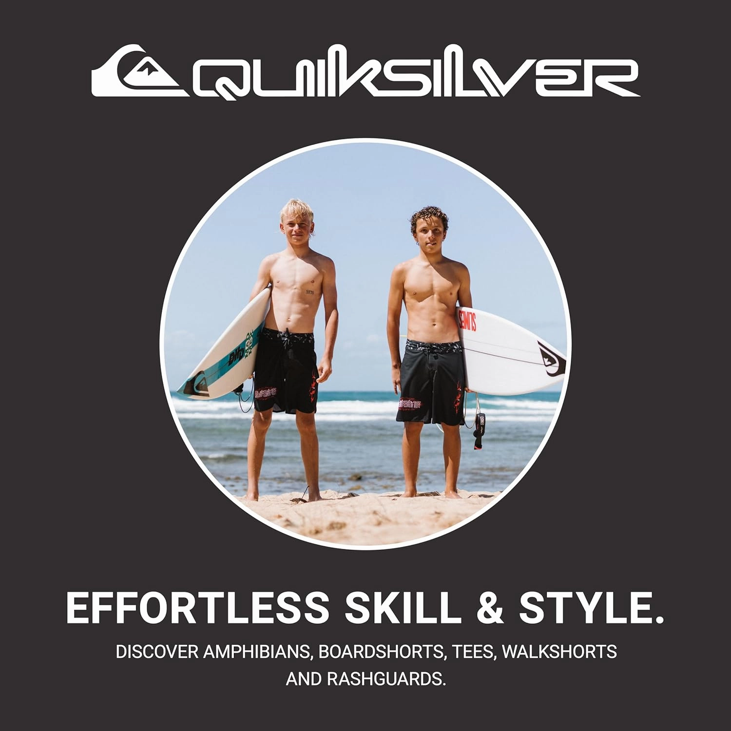 Quiksilver Boys' Boardshorts with UPF 50  Sun Protection, Quick Dry Swim Shorts