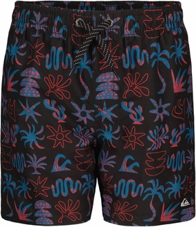 Quiksilver Boys' Volley Swim Trunks with UPF 50  Sun Protection, Quick Dry Bathing Suit Shorts