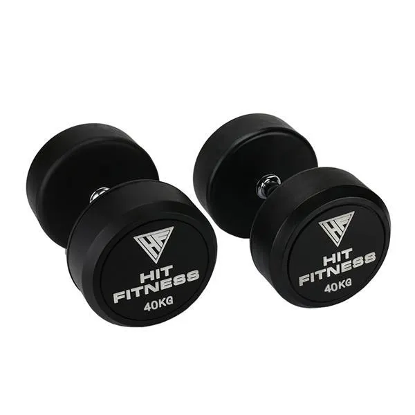 Ready to Ship Hit Fitness Round Rubber Dumbbells | 40kg Trending Choice, Low impact cardio machine, Posture corrector, Magnetic rowing machine
