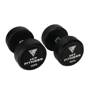 Ready to Ship Hit Fitness Round Rubber Dumbbells | 40kg Trending Choice, Low impact cardio machine, Posture corrector, Magnetic rowing machine