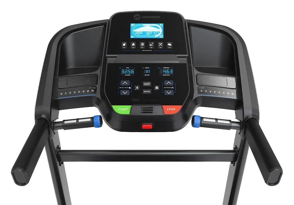 Horizon T202 Folding Treadmill, Portable pull up station