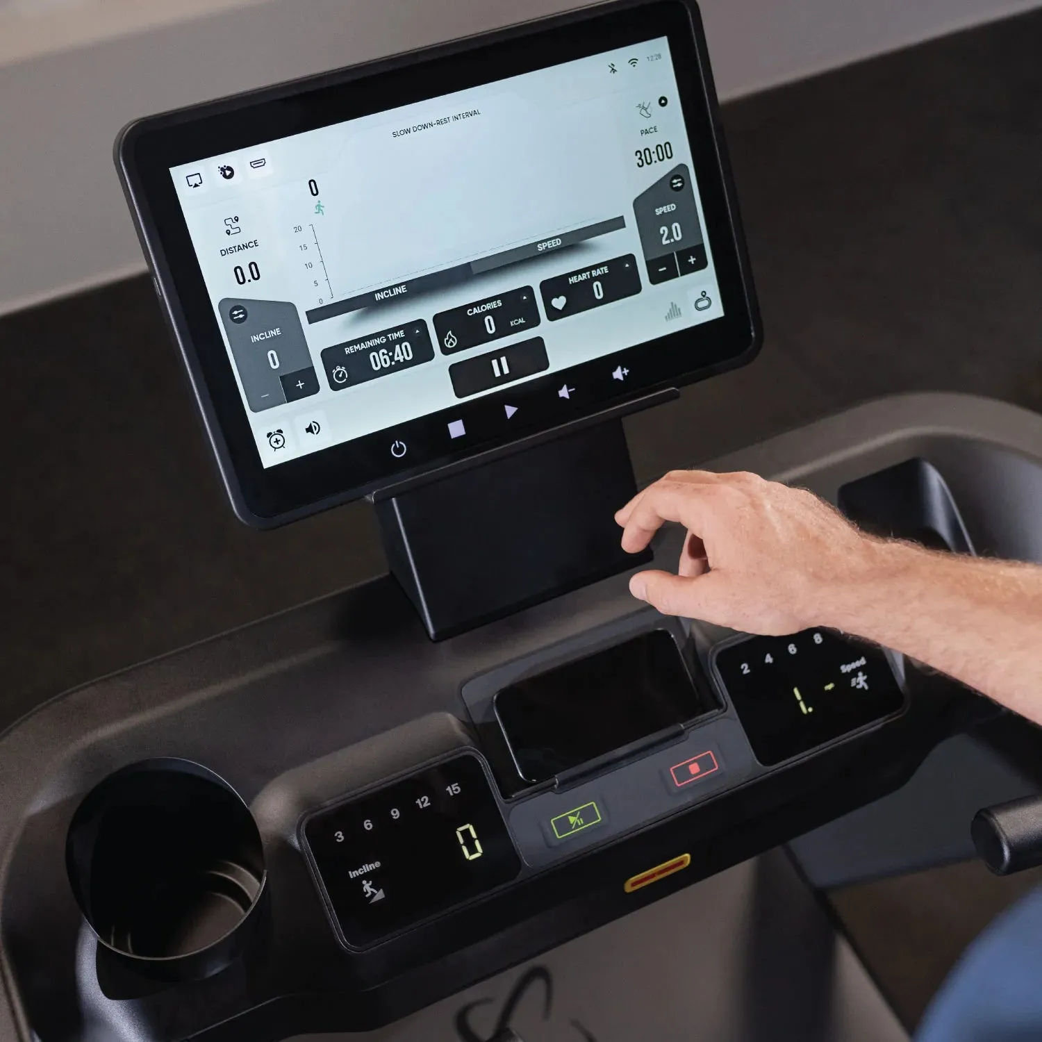 Inspire Series - T7S Treadmill with 15.6" Touchscreen, Non-slip yoga mat, Yoga Mats
