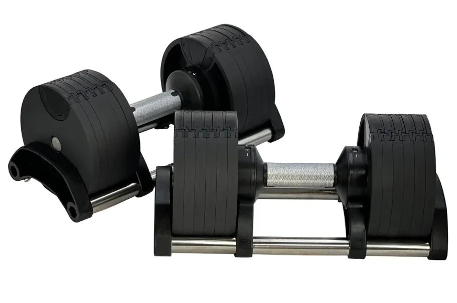 Ready to Ship Warrior Newbell 50lb Adjustable Dumbbells (SUMMER SALE) Everyday Low Price, Weight Plate,Bars,Collars, Running socks padded