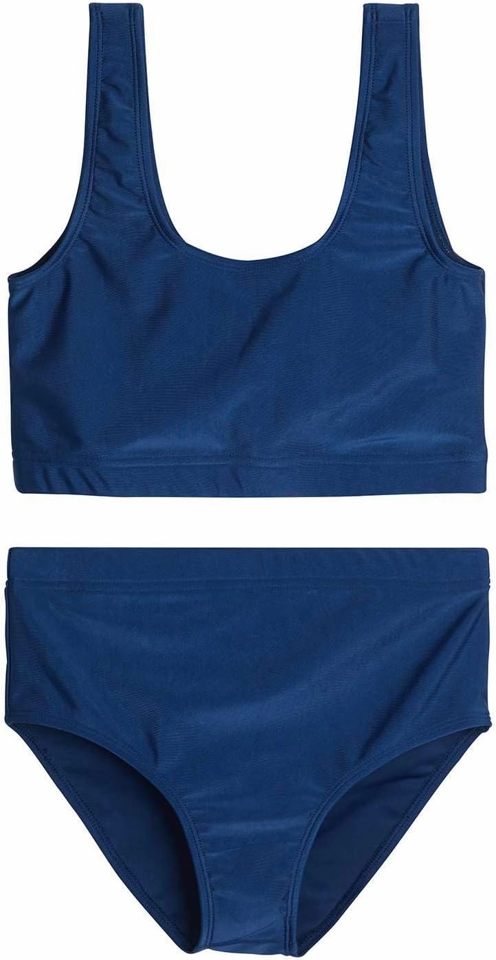 Real Essentials 3 Pack: Girl's 2-Piece Beach Sport Bikini Swimsuit - Swimwear for Girls UPF 50 