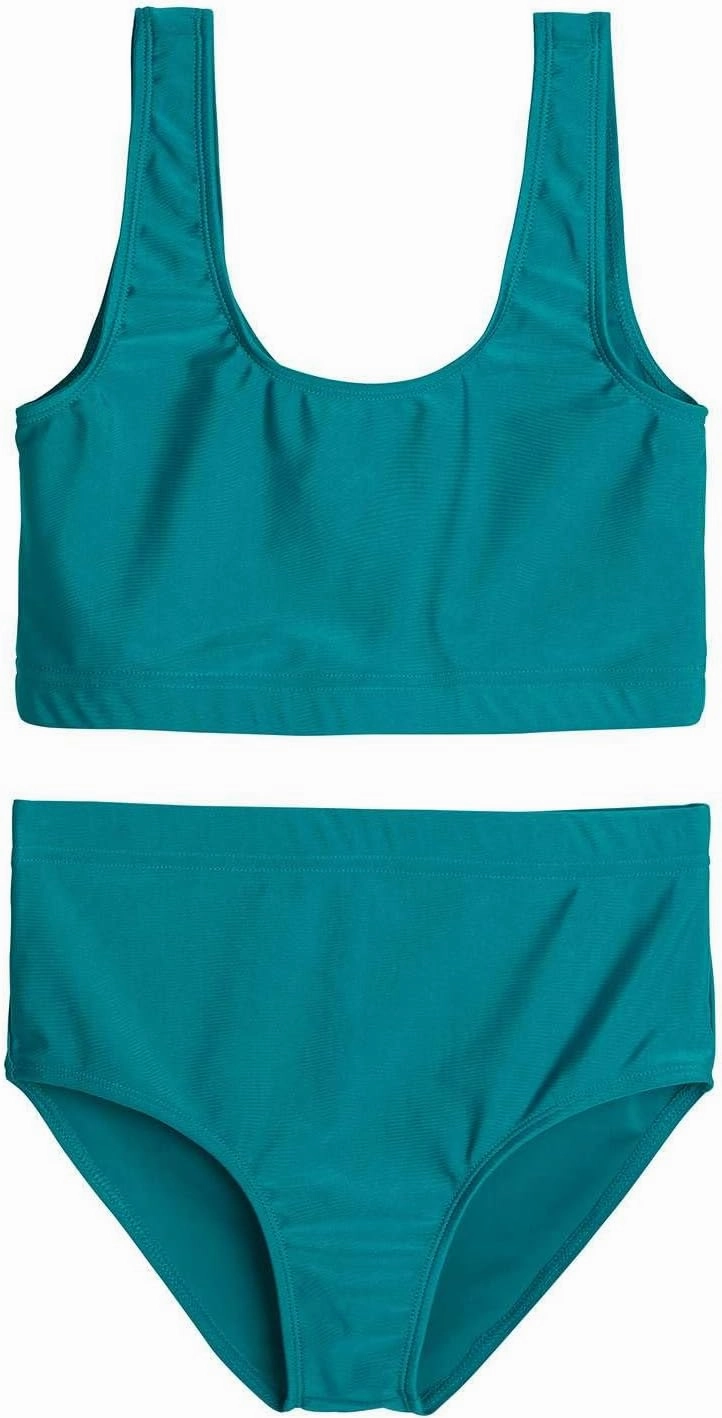 Real Essentials 3 Pack: Girl's 2-Piece Beach Sport Bikini Swimsuit - Swimwear for Girls UPF 50 