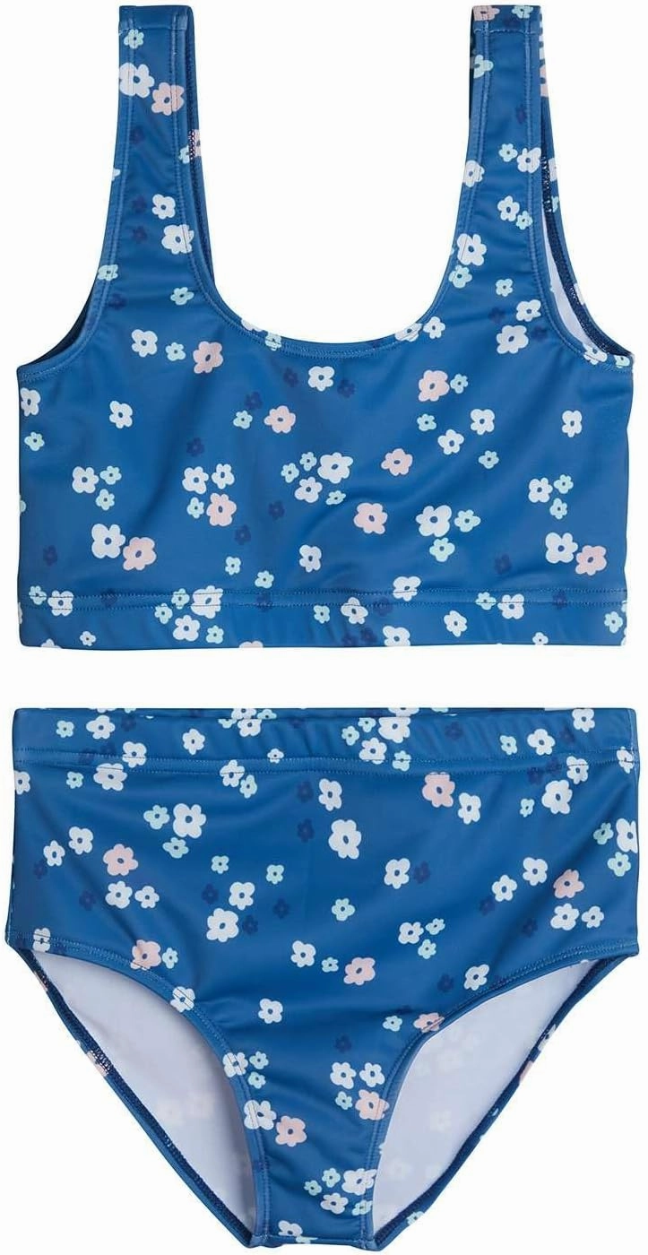 Real Essentials 3 Pack: Girl's 2-Piece Beach Sport Bikini Swimsuit - Swimwear for Girls UPF 50 