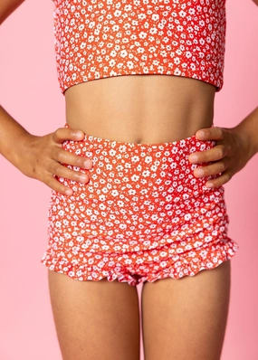 Red Ditsy Floral | Mini All Ruffled Up Bottoms