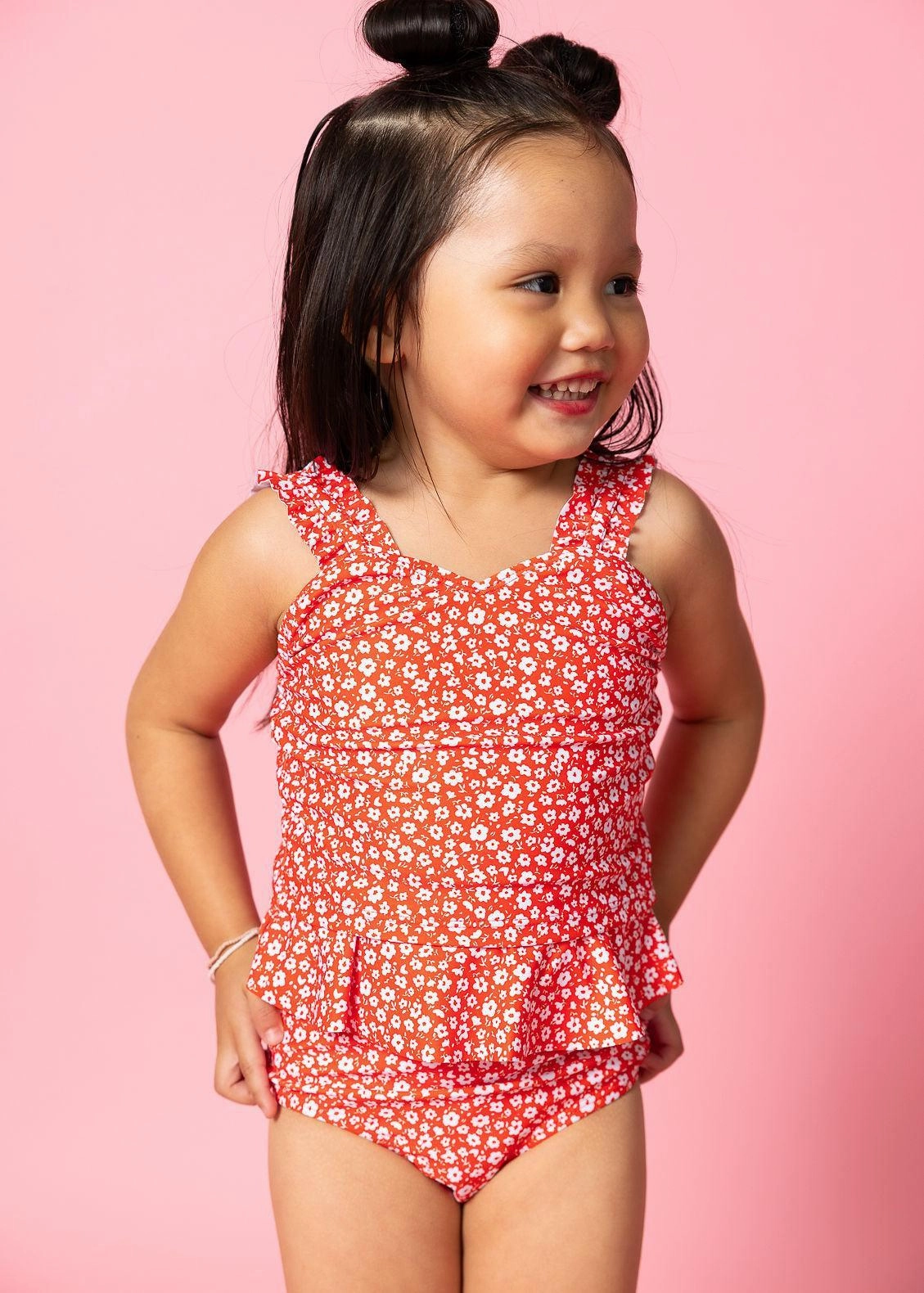 Red Ditsy Floral | Mini Ripple Top