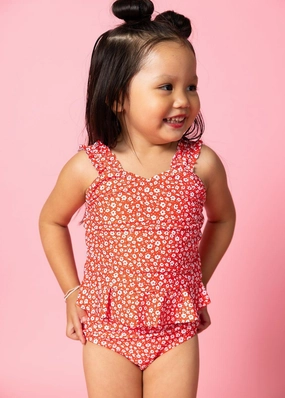 Red Ditsy Floral | Mini Ripple Top