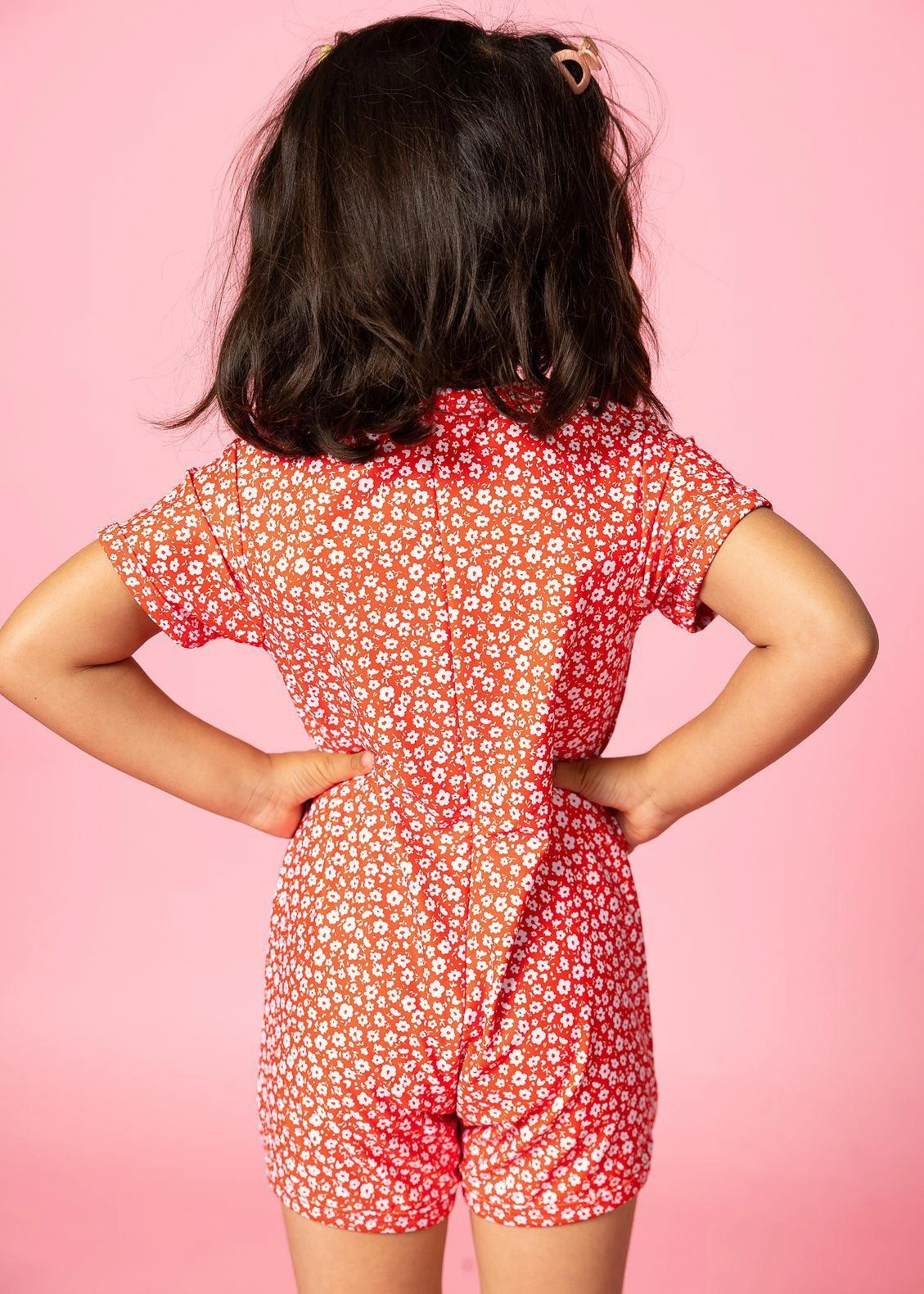 Red Ditsy Floral | Mini Shorties Rashguard (Unisex)