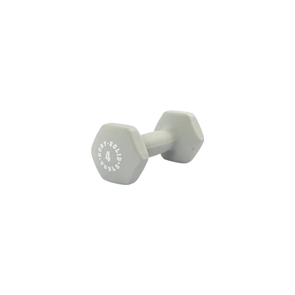 Refined for You Bodysolid Light Gray 4lb Neoprene Dumbbell Moving Fast, Pilates ring circle