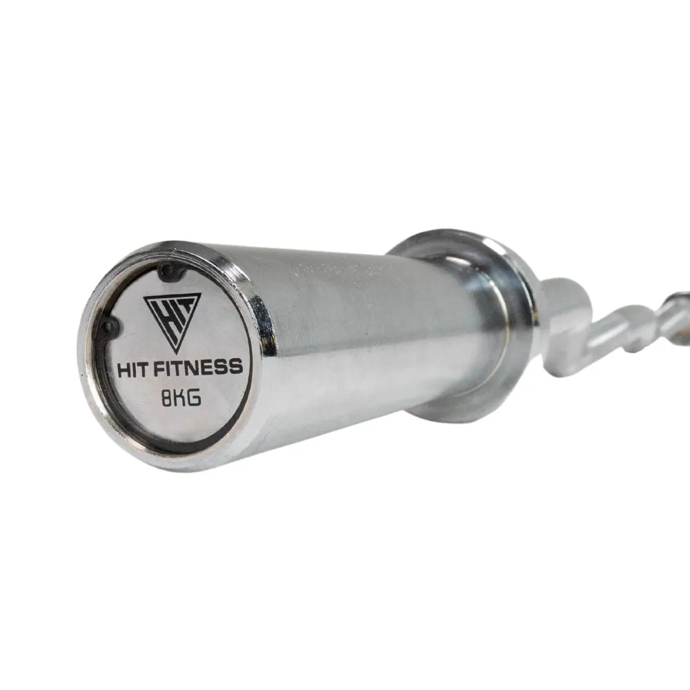 Hit Fitness EZ Curl Bar | 47", Weight Plates