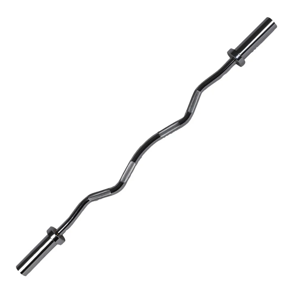 Refined for You Hit Fitness EZ Curl Bar | 47" Back in Stock, Rubber Gripped Olympic Plates, Clearance exercise machines, Childrens resistance bands