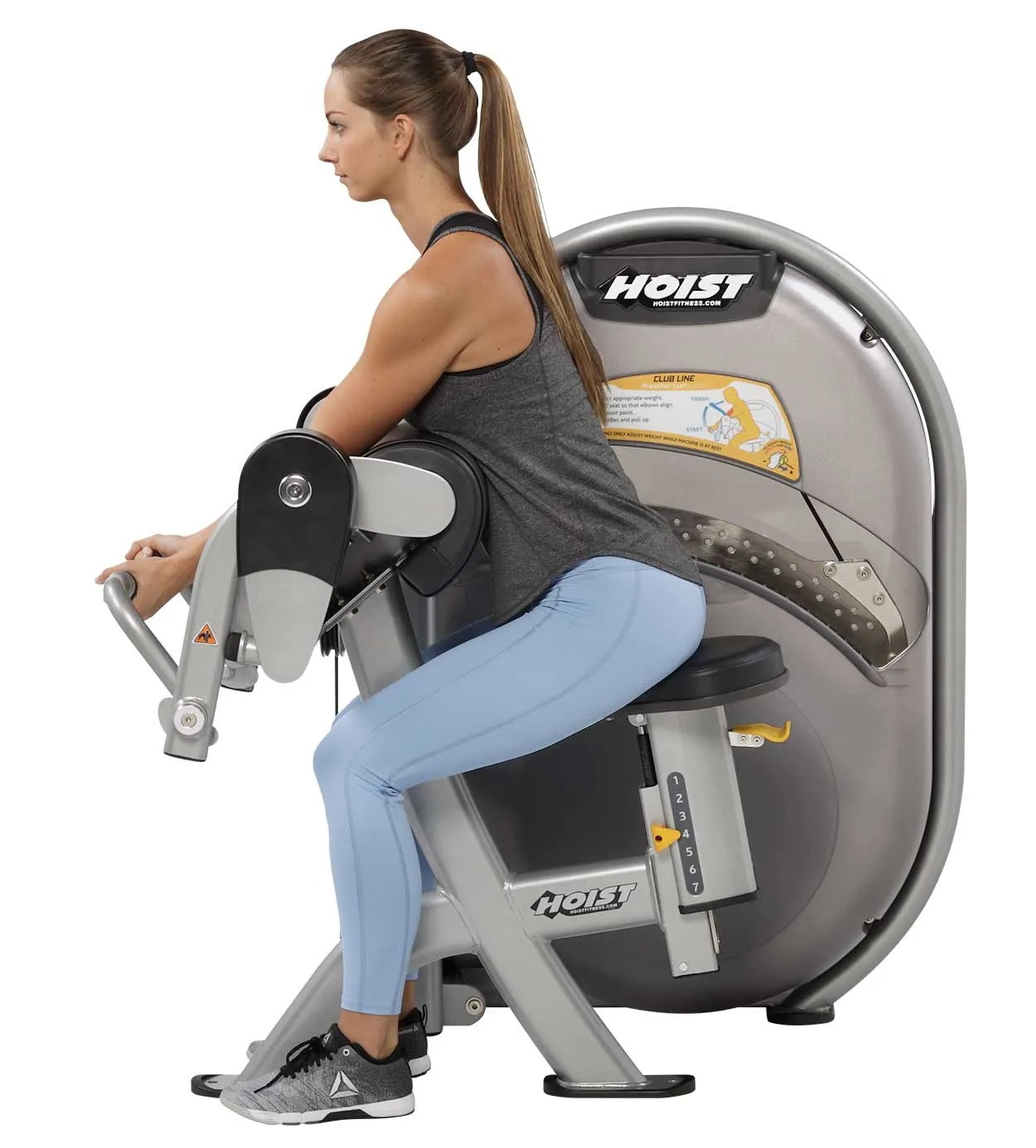 Hoist Biceps Curl, Legpress,Hack Squats, Gym pulley system