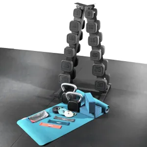 Refined for You IFIT 5-30 URETHANE DUMBBELL SET WITH ACCESSORIES AND RACK Upgrade Your Gear, Massage Guns