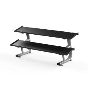 Refined for You Magnum 2-Tier Flat-Tray Dumbbell Rack Short Most Wanted, Chin Up,Pull Up Bars, Exercise bike replacement parts