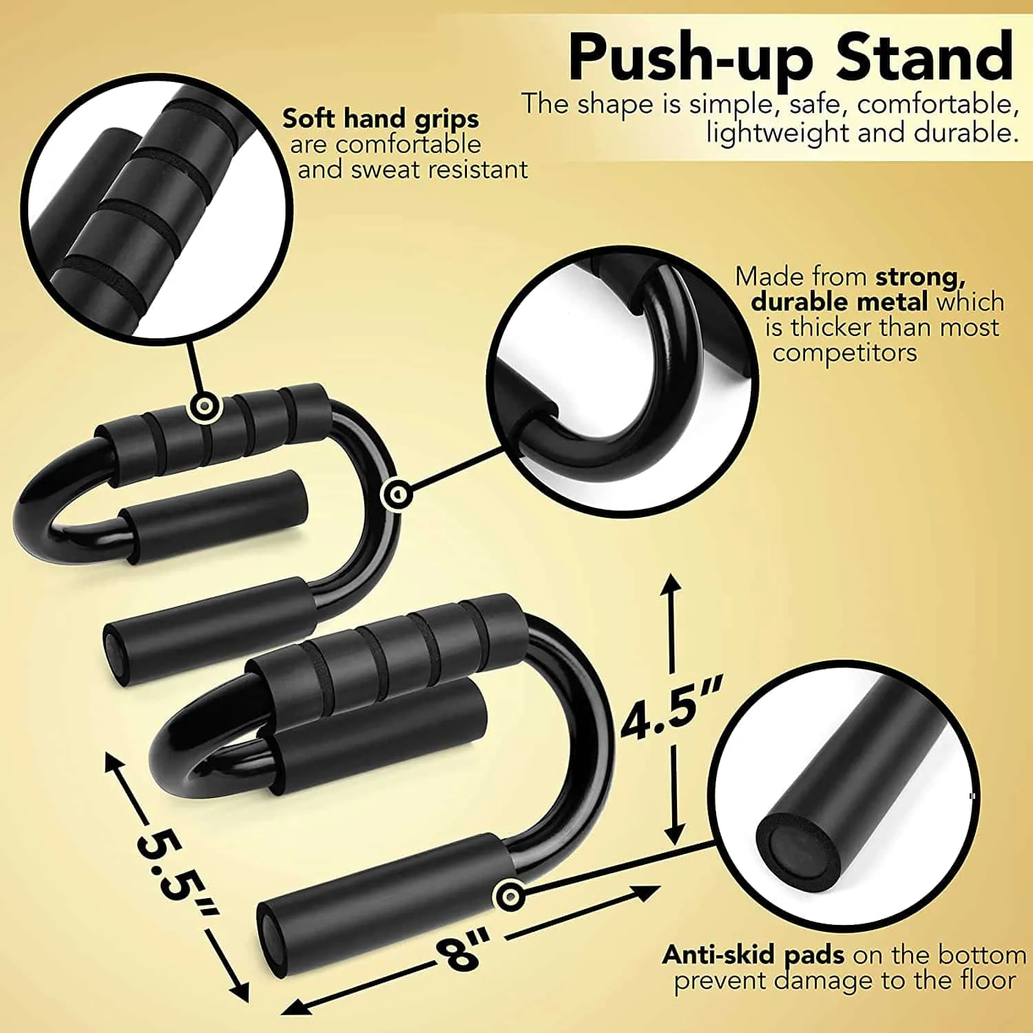 Non-Slip Push-Up Bars, Air bike exercise, Massage gun deep tissue