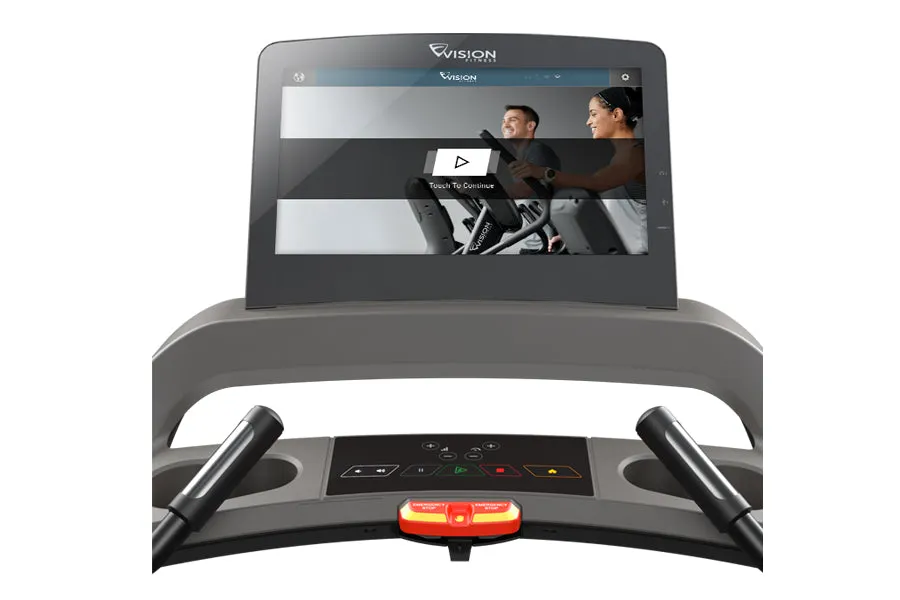 Vision T600E Light Commercial Treadmill, Rubber Hex Dumbbells